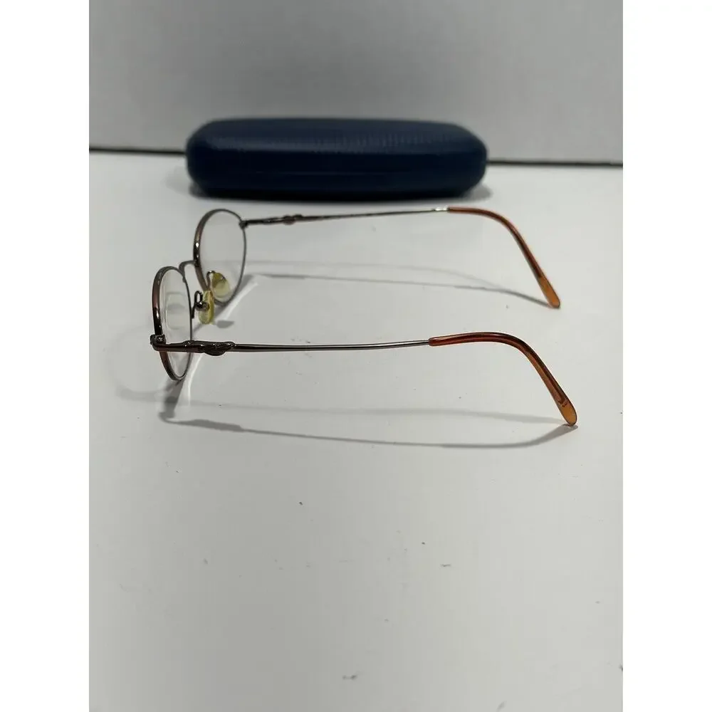 SAKS FIFTH AVENUE Full Rim Oval Vintage Womens Eyeglasses Frame 135 + Blue‎ Case